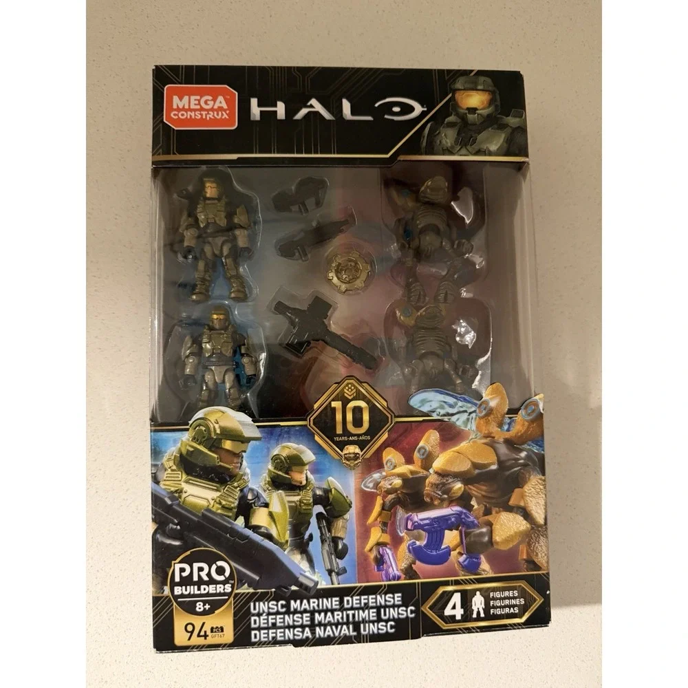 Mega Construx Halo Probuilders UNSC Marine Defense 94pcs 4 Figures 10th Anniver…